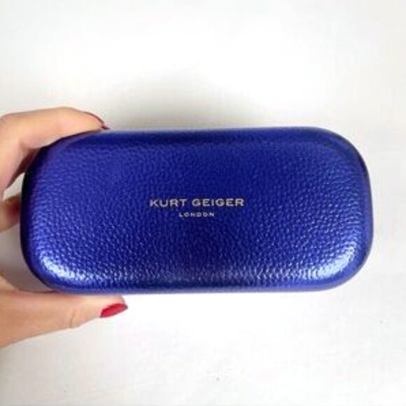 Kurt Geiger NWOT Metallic Purple Hard Sunglasses / Eyeglass Case - Picture 1 of 4